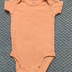 Orange striped boys top